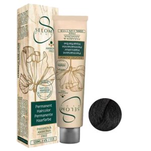 رنگ مو بدون آمونیاک سلوم شماره 1-5 حجم 120 میل رنگ قهوهای دودی روشن